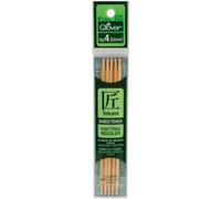 Clover Takumi Bamboo Double Point Knitting Needles 5-inch 5/Pkg-Size 4/3.5mm, Other, Multicoloured, 2.27 x 5.25 x 19.78 cm