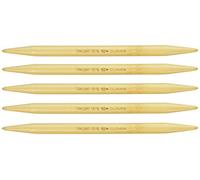 Clover Takumi Bamboo Double Point Knitting Needles 7"-Size 15/10mm, Pack of 5