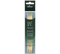 Clover Takumi Bamboo: Knitting Pins: Double Ended: Sets of Five: 12.5cm x 5.00mm, Wood, 12.5x0.5x0.5 cm