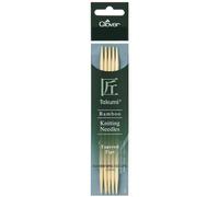 clover Takumi Bamboo: Knitting Pins: Double Ended: Sets of Five: 16cm x 3.25mm Wood 3.25mm