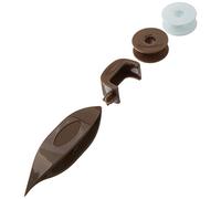 Clover Tatting Shuttle Coil VE3 Haberdashery, Plastic, brown, 18.5 x 9.5 x 1.5 cm, 4 Units