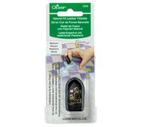 Clover Thimble Natural Fit, 3 Dimensions, Seamless Thimble, Sewing Needle Thimble, Quilting Thimble, Black, Medium, Inner Dimensions 5/8" 16mm
