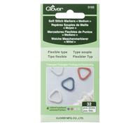 Clover Triangle Stitch Markers - 5.5-6.5mm Soft, Flexible & Ergonomic Design for Effortless Knitting | Easy Needle Insertion, Minimal Yarn Interference, 100% Loop & Tension Safe