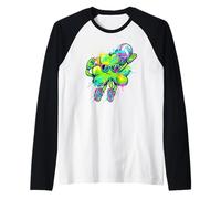 Clover Volleyball St Patricks Vibes Raglan Baseball Tee