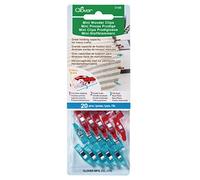 Clover Mini Wonder Clips(20pcs), Multi-Colour, 19 x 1.2 x 8 cm