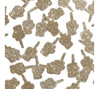 CloverCrafts 50 x Gold Glitter Middle Finger Confetti - Divorce Party Celebration Decor