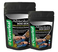 Cloverleaf 350g Absolute 54% High Protein Sinking Carnivorous Mini Beast Pellets Food
