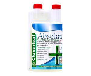 Cloverleaf Absolute Aquatic & Pet Sanitiser BC-50+ Concentrated Disinfectant Cleaner for Aquariums, Ponds & Pet Equipment, Non-Rinse Hygiene Solution, Kills Bacteria (1000ml)