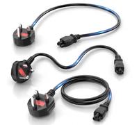 Cloverleaf AC Lead 5FT, NEMA 5-15P Wall Plug to IEC C5 Female Cable, 18 Gauge 10 Amp 125 Volt Cord for Notebook Power Supply, AV Projector Brick, Office Electronics, Console Backup Line, Home Use