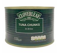 Cloverleaf Tuna Chunks in Brine Tin Foods Fish Large Catering Can Pack 1.705kg | Drained Weight 1.2 KG | Ideal for Event Caterings & Salads | Sold by Essential Products