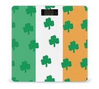 Clovers on The Irish Flag Digital Bathroom Scale for Body Weight LCD Display Tempered Glass Weighing Scales