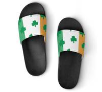 Clovers on The Irish Flag Women's House Slippers for Men Shower Slides Bathroom Shoes Sandals 45 (275mm)