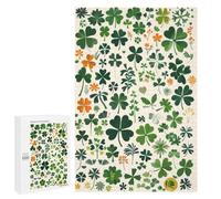 Clovers St Patricks Day - Jigsaw Puzzle for Adults, 1000 PCS, Winter Gift, with A Decorative Finished Picture