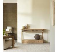 Clovis - 1-drawer console table in solid oak Natural
