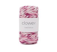 Clowex Multicolored Cotton Combed Macrame String 5mm, Rainbow Colorful Macrame Cord, Twisted Multicolor Soft Variegated Cotton Macrame Yarn 87 yds x 5mm, Decorative Craft Yarn for Knotting (TM14)