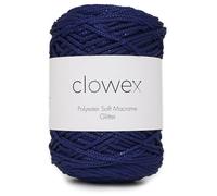 Clowex Polyester Soft Macrame Glitter, 2.5mm x 191 Yard Shiny Sparkle Macrame Cord, Metallic Tinsel String for DIY Craft, Carpet, Packing, Gift Wrapping, Crochet and Knitting