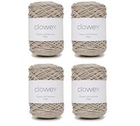Clowex Polyester Soft Macrame Glitter, 2.5mm x 764 Yard Shiny Sparkle Macrame Cord, Metallic Tinsel String for DIY Craft, Carpet, Packing, Gift Wrapping, Crochet and Knitting