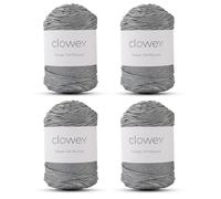 Clowex Polyester Soft Macrame Glitter, 2.5mm x 764 Yard Shiny Sparkle Macrame Cord, Metallic Tinsel String for DIY Craft, Carpet, Packing, Gift Wrapping, Crochet and Knitting