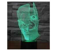 (clown and batman, remote controller) Creative 3d Arrow Piercing Heart Shape Night Light 16 Color Changing Usb Powered Led Decorative Light