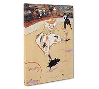 Clown At The Circus Fernando By Henri De Toulouse-Lautrec Canvas Print | Gallery Wrapped 30mm Frame Wall Art | 30x20 inches | Ready to Hang | Impressionist Picture | Living Room Bedroom Lounge Office
