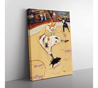 Clown At The Circus Fernando By Henri De Toulouse Lautrec Classic Painting Canvas Wall Art Print Ready to Hang, Framed Picture for Living Room Bedroom Home Office Décor, 60x40 cm (24x16 Inch)