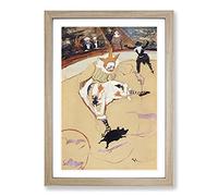 Clown at The Circus Fernando by Henri De Toulouse-Lautrec Framed Print | A2 Oak Framed Wall Art | Ready to Hang | Modern Nature Picture | Living Room Bedroom Lounge Office