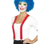 Smiffys Clown Braces, Red , Circus Fancy Dress, Clown Dress Up Accessories