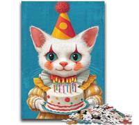 Clown Cat 1000 Pieces Jigsaw Puzzle For Adults Teens,Stress Reliever Difficult Challenge Deal As Gifts for The Whole Family (50x75cm)