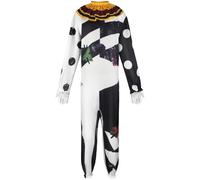 Clown Costume Cosplay Horror Outfit Jumpsuit for Halloween Carnival Party Masquerade Scary Role Play Party Headdress Realistic Circus Funny Theme Parties Fancy Dress Costumes