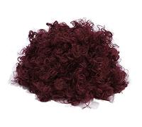 Clown Costume Wig Funny Clown Curly Afro Wigs Halloween Interesting Headgear 70s 80s Disco Hair Unisex Short Wigs Carnival Dress up Supplies for Circus Troup Football (Brown)