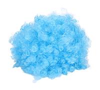 Clown Costume Wig Funny Clown Curly Afro Wigs Halloween Interesting Headgear 70s 80s Disco Hair Unisex Short Wigs Carnival Dress up Supplies for Circus Troup Football (Blue)