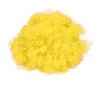 Clown Costume Wig Funny Clown Curly Afro Wigs Halloween Interesting Headgear 70s 80s Disco Hair Unisex Short Wigs Carnival Dress up Supplies for Circus Troup Football (Yellow)