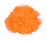 Clown Costume Wig Funny Clown Curly Afro Wigs Halloween Interesting Headgear 70s 80s Disco Hair Unisex Short Wigs Carnival Dress up Supplies for Circus Troup Football (Orange)