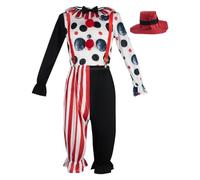 Clown Costume With Suspenders Halloween Scary Clothes
