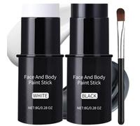 Clown Face Paint Stick,Face Painting Kit,Cream Ble/ndable Stick,Face Paint Stick Washable,Black Cream-Ble/ndable Face Body Paint Stick,White Face Body Painting Stick,Fancy Dress Festivals Halloween