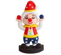 Clown Figurines, Miniature Colourful Circus Clown Decor, Carnival Cake Topper Ornament, Reusable Art the Figure, For Home Office Decorations, Style 5 Decor