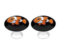Clown Fish Cabinet Knobs Stainless Steel Round Drawer Pulls for Wardrob Doorknob
