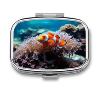 Clown Fish Pill Box Pill Organizer Pill Case 2 Compartment Medicine Pill Organizer Small Pill Case Pill Container Pill Holder Cute Pill Box Mini Pill Case
