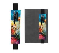 Clown Fish Print 2pcs Adjustable Elastic Band Pen Holder Pu Leather Pen Sleeve Pouch for Hardcover Journals, Notebooks for Back to School Gift