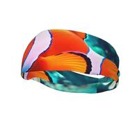 Clown Fish Sweatbands Instant Cooling Moisture Wicking Sport Headbands for Men Workout Headband for Women Running Headband Stretch Tennis Athletic Sweatband Unisex Hairband