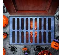 Clown Halloween Door Mat Halloween Decorations Outdoor Party Decor Horror Peeping Red Eye Simulated Metal Drain Cover Printed Hidden Peeking Eyes Create Mysterious Creepy Vibe for Front Porch