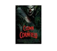Clown in A Cornfield Horror Mystery Thriller Movie Poster Wall Art Canvas Aesthetic Cover Poster Vintage Music And Movies Decorative Painting for Living Room Bed Room 12x18inch(30x45cm) Unframe-style