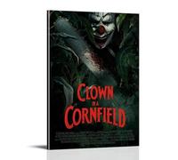 Clown in A Cornfield Horror Mystery Thriller Movie Poster Wall Art Canvas Aesthetic Cover Poster Vintage Music And Movies Decorative Painting for Living Room Bed Room 08x12inch(20x30cm) Frame-style