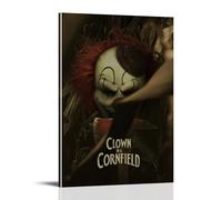 Clown in A Cornfield Horror Mystery Thriller Movie Poster Wall Art Canvas Aesthetic Cover Poster Vintage Music And Movies Decorative Painting for Living Room Bed Room 16x24inch(40x60cm) Frame-style