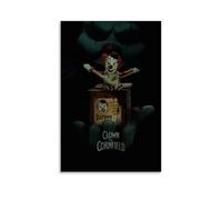 Clown in A Cornfield Horror Mystery Thriller Movie Poster Wall Art Canvas Aesthetic Cover Poster Vintage Music And Movies Decorative Painting for Living Room Bed Room 08x12inch(20x30cm) Unframe-style