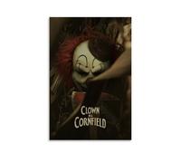 Clown in A Cornfield Horror Mystery Thriller Movie Poster Wall Art Canvas Aesthetic Cover Poster Vintage Music And Movies Decorative Painting for Living Room Bed Room 24x36inch(60x90cm) Unframe-style