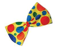 Bristol Novelty SH116670 Clown Jumbo Bow Tie Fancy Dress Party Accessories World Book Day Stage Show Hen Night Funny, Yellow Polka Dot, Unisex-Adult, One Size