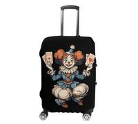 Clown Lady Playing Cards Luggage Cover Travel Suitcase Covers XL | Washable,Suitcase Protector,Travel Accessories,Dustproof,Carry On Cover,Baggage Cover,for Men Women