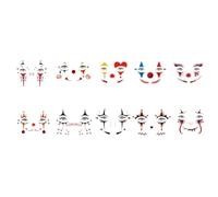 Clown Makeup Face Stickers Waterproof Stage Role Playing Props
