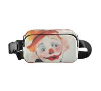 Clown Making Funny Faces Stylish Fanny Waist Pack for Men Women Mini Sling Chest Bag with Adjustable Strap for Travel Running Hiking